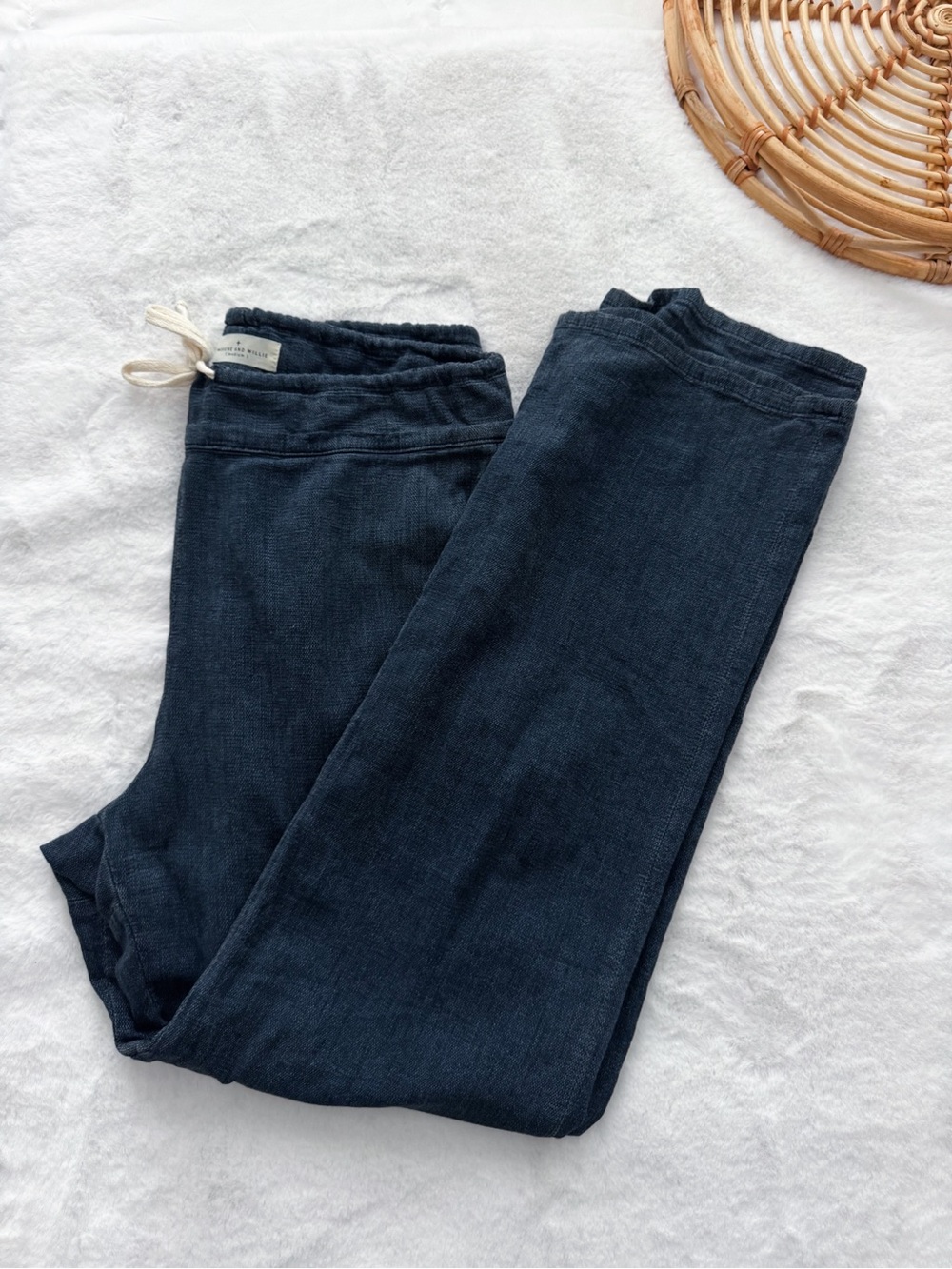 Imogene + Willie Fethiye Pant Faded Blue Drawstring Lounge Pants M Unisex - Picture 7 of 16